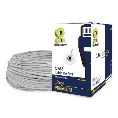 Bobina Cat 6 BROBOTIX 651190 - 200 mts, Gris, Interior, Cat6, CCA Bobina Cat 6 BROBOTIX 651190 - 200 mts, Gris, Interior, Cat6, CCA